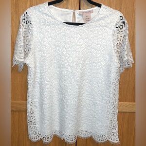 Philosophy Women's Ivory Lace Blouse